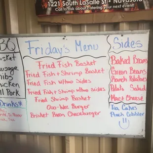 Daily specials