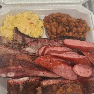 Brisket and Sausage Plate