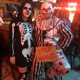 two people dressed in costumes