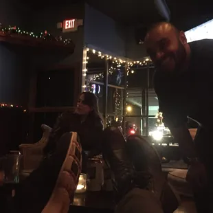 a man sitting at a bar