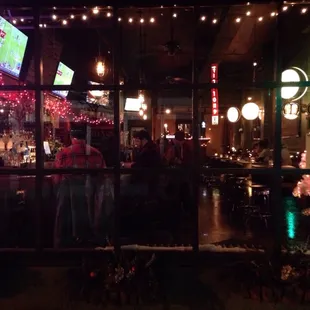 Exterior looking in. Also have a pool table on the other side.