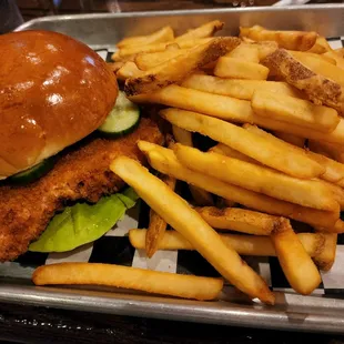 Fried chicken sandwich... where's the bun?