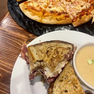 reuben and pizza yummmyyyy