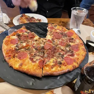 Pizza was good. Thicker than I normally have but still good.