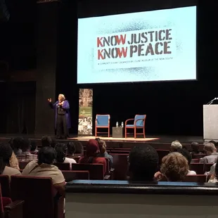 Carol Anderson, author of White Rage, speaks to the audience