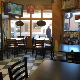 a view of the dining area