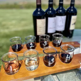 a selection of wines