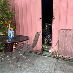 Taken from my table with a great view of the rats running around