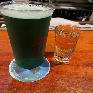 Green Beer and Jameson