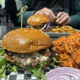 Blue Cheese Arugula Burger