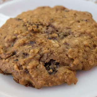 a cookie on a plate