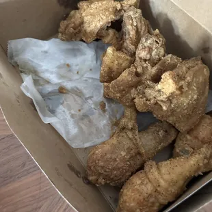  a box of fried chicken