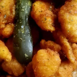 Catfish, okra and pickle