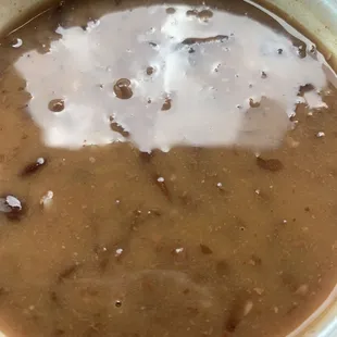 Red Beans and Rice were runny but good.