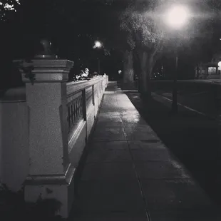 Front fence...again, late at night...