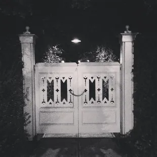 Back gate...late at night...