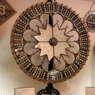 An exhibit above the poker table. So beautiful!