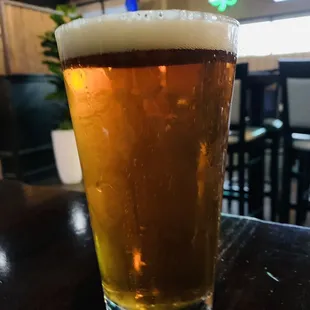 a glass of beer