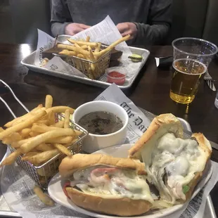 Philly style Prime Dip with fries