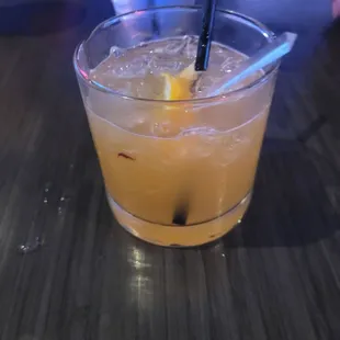 Whiskey sour, extra sour! So good!