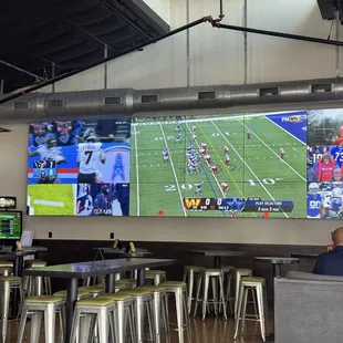 Main video wall, but TVs are everywhere.