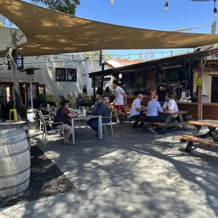 Beer garden and bar out back