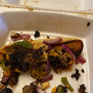 Half Philly cheese steak