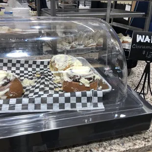 Warm cinnamon rolls for $1