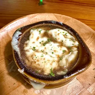 A Crock of French Onion Soup