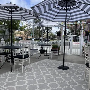 The outdoor patio