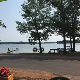 View of the lake from the patio