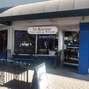 the front of the store
