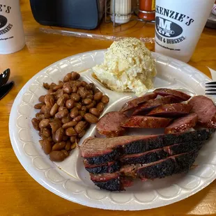 Two 2 Meat BBQ Plate