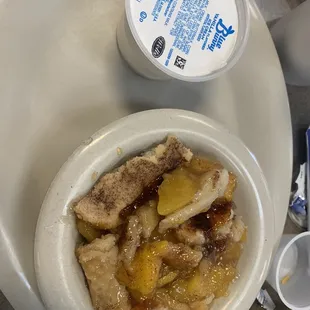 Individual Peach Cobbler with Individual Ice Cream