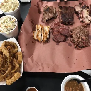 Sampler Platter (6 meats, 3 sides)