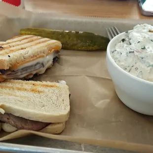 Spicy roast beef and potato salad