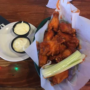 Buffalo hot wings. Yummy