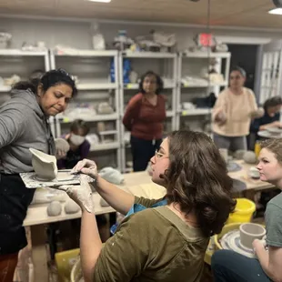 Pottery class in progress from Ms Alex Macias