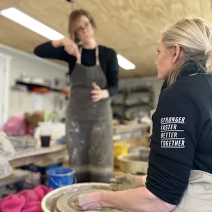 Artists Jennifer Burke Teaching Pottery