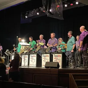 Employees of Texas Instruments, all engineers, who play in the Texins Jazz Band.