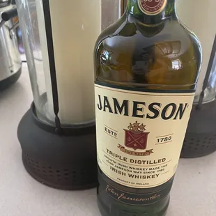 a bottle of jameson