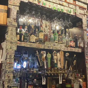 a display of liquor