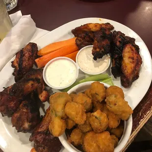 Wings &amp; Fried Okra McKoy's Smokehouse &amp; Saloon