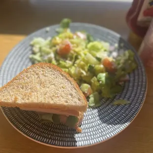 Half salad half sandwich