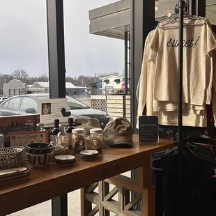 clothing on display