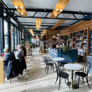 the interior of a coffee shop