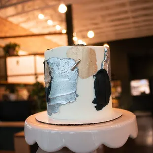 a cake on a cake stand