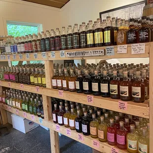 Moonshine and bourbon