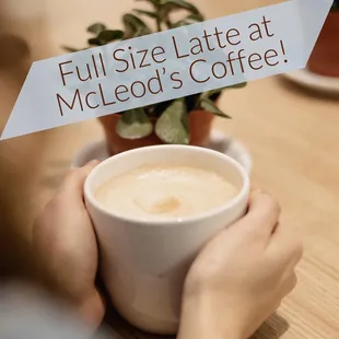 Standard Latte done true to American size!