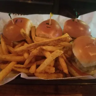 Sliders! 4 for like $8. Its a steal and they are delicious!